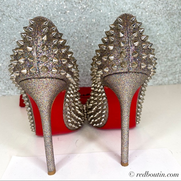 Christian Louboutin Very Prive Spiked Pumps - Picture 5 of 8